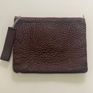 All Saints Burgundy Wristlet